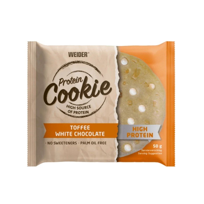 PROTEIN COOKIES VEGANAS TOFFEE WHITE CHOCOLATE 50G WEIDER PROTEIN COOKIES VEGANAS TOFFEE WHITE CHOCOLATE 50G WEIDER