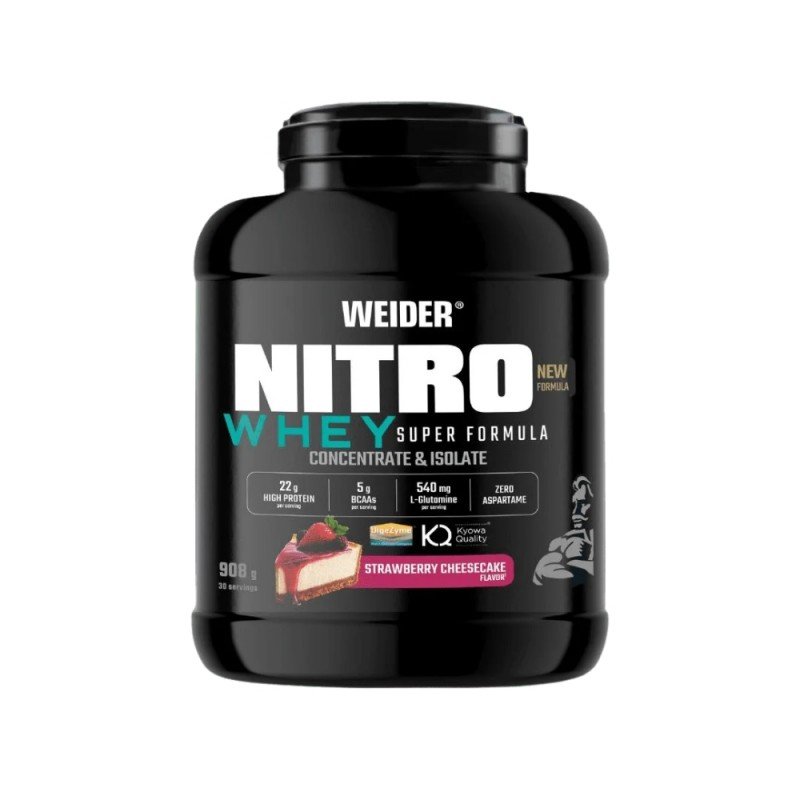 PROTEINA NITRO WHEY SUPER FORMULA FRESA TARTA QUESO 908G WEIDER