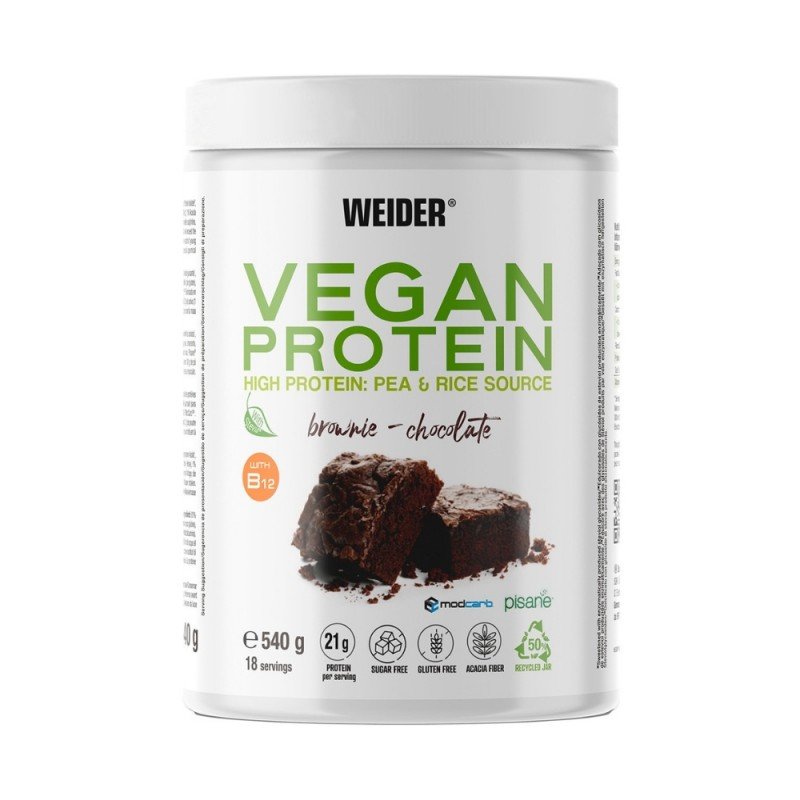 PROTEINA VEGANA BROWNIE CHOCOLATE 540G WEIDER PROTEINA VEGANA BROWNIE CHOCOLATE 540G WEIDER