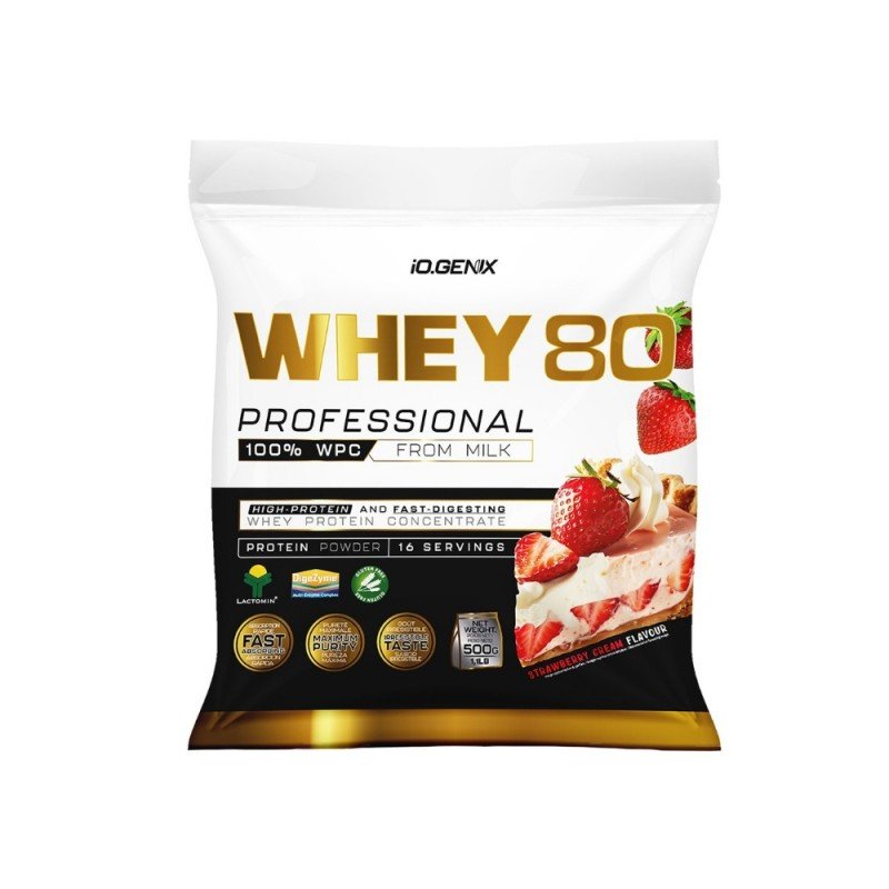 PROTEINA WHEY 80 PROFESSIONAL FRESA NATA 500G IOGENIX PROTEINA WHEY 80 PROFESSIONAL FRESA NATA 500G IOGENIX