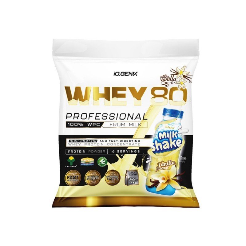 PROTEINA WHEY 80 PROFESSIONAL VAINILLA 500G IOGENIX