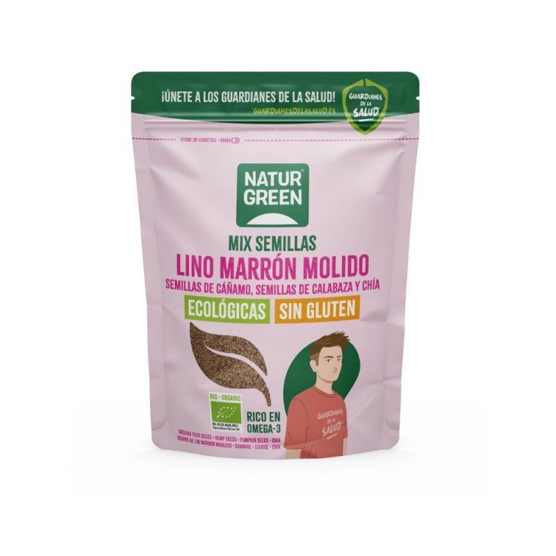 SEMILLA LINO CAÑAMO CALABAZA CHIA 150GR NATURGREEN SEMILLA LINO CAÑAMO CALABAZA CHIA 150GR NATURGREEN