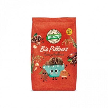 BIOPILLOWS CACAO Y AVELLANAS S/GLUTEN 300G BIOCOP