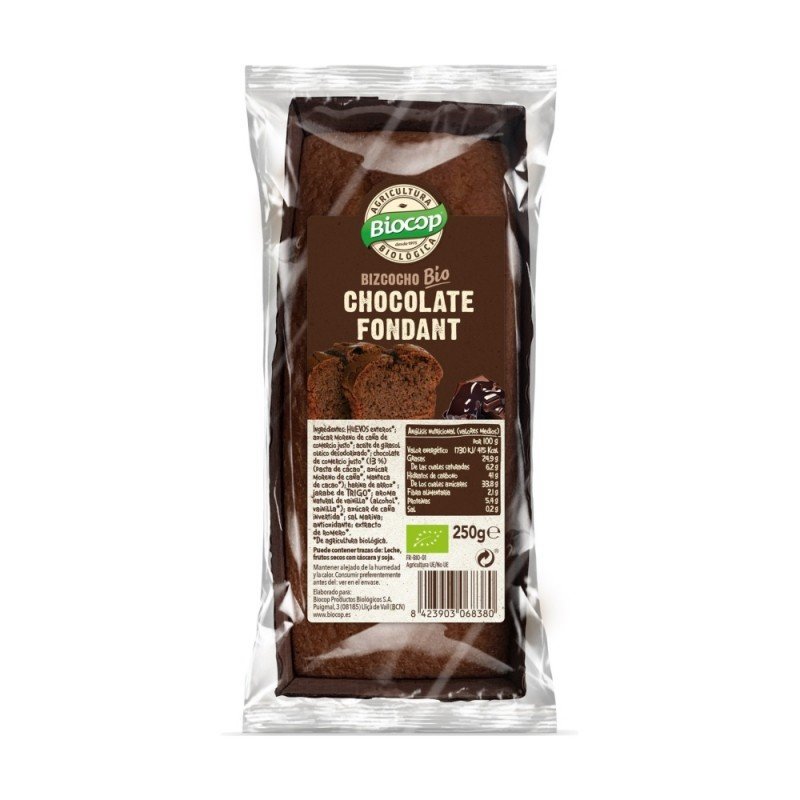 BIZCOCHO CHOCOLATE FONDANT 250G BIOCOP BIZCOCHO CHOCOLATE FONDANT 250G BIOCOP