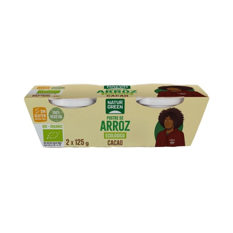 POSTRE ARROZ CACAO BIO. 2x125GR. NATURGREEN