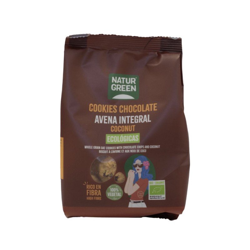 COOKIES AVENA INTEGRAL CHOCO-COCO 140GR NATURGREEN