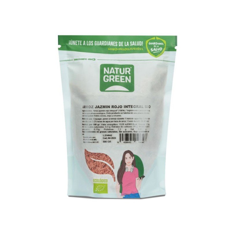 ARROZ JAZMIN ROJO INTEGRAL BIO 500G NATURGREEN