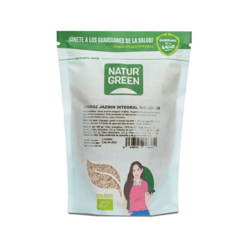 ARROZ JAZMIN INTEGRAL BIO 500G NATURGREEN ARROZ JAZMIN INTEGRAL BIO 500G NATURGREEN
