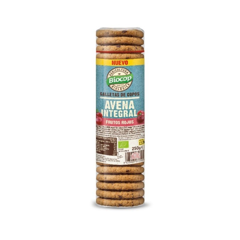 GALLETA COPOS AVENA INT. FRUTOS ROJOS 250G BIOCOP GALLETA COPOS AVENA INT. FRUTOS ROJOS 250G BIOCOP