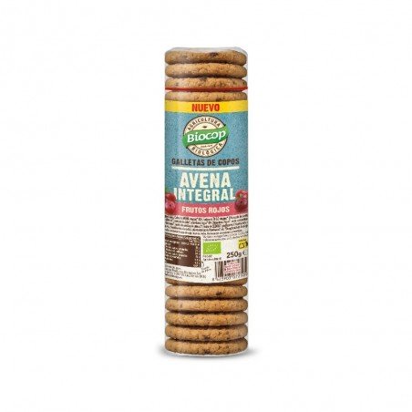 GALLETA COPOS AVENA INT. FRUTOS ROJOS 250G BIOCOP