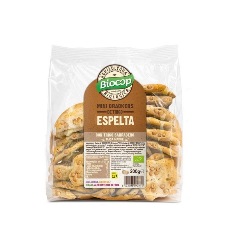 MINI CRACKERS ESPELTA SARRACENO 200G BIOCOP MINI CRACKERS ESPELTA SARRACENO 200G BIOCOP