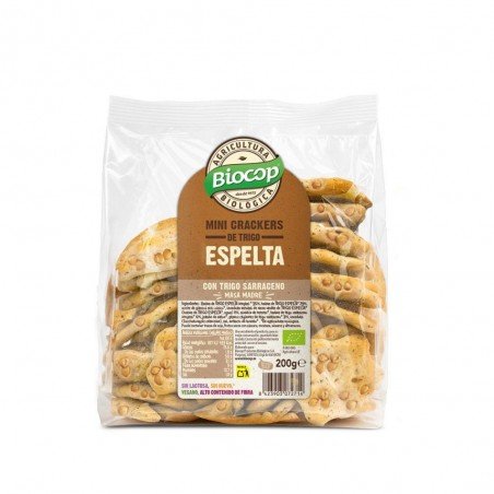 MINI CRACKERS ESPELTA SARRACENO 200G BIOCOP