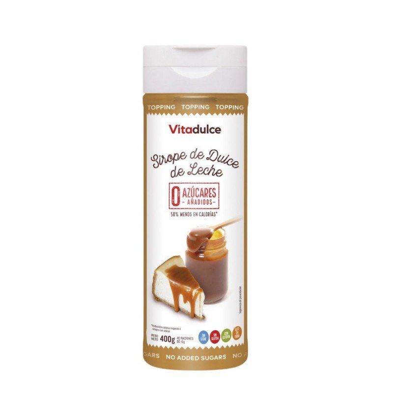 SIROPE ZERO SABOR DULCE DE LECHE 400G VITADULCE SIROPE ZERO SABOR DULCE DE LECHE 400G VITADULCE