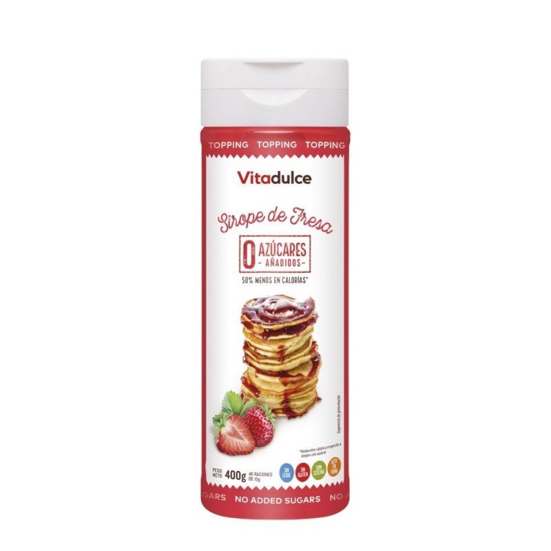 SIROPE ZERO SABOR FRESA 400G VITADULCE SIROPE ZERO SABOR FRESA 400G VITADULCE