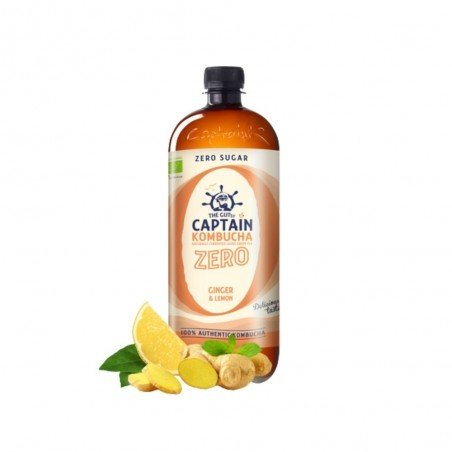 CAPTAIN KOMBUCHA ZERO BEBIDA 1L JENGIBRE LIMON