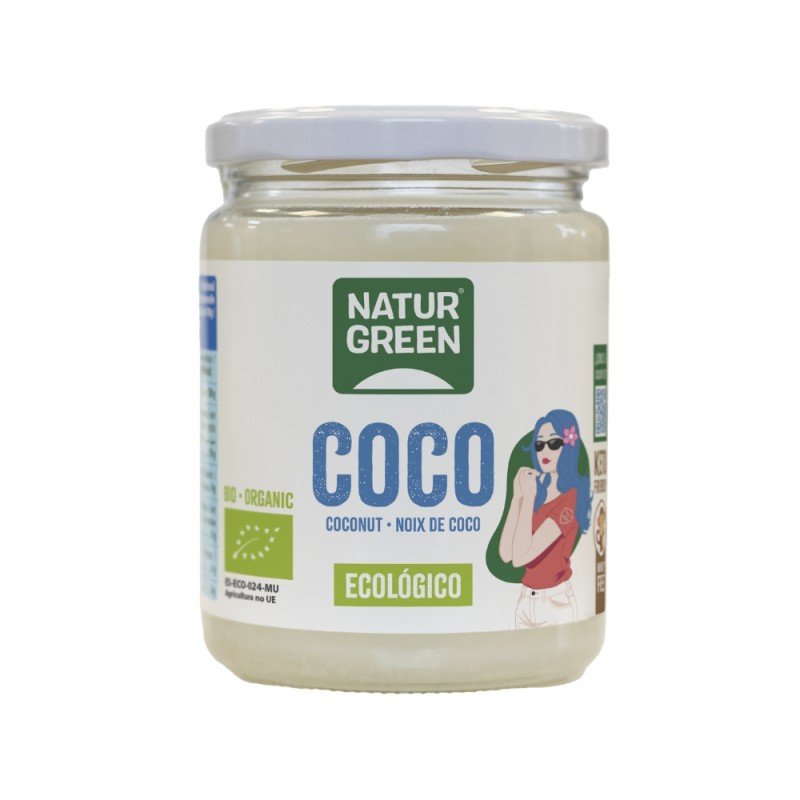 GRASA DE COCO BIO 400G NATURGREEN GRASA DE COCO BIO 400G NATURGREEN
