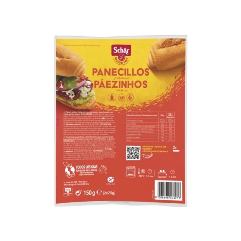 PANECILLOS SIN GLUTEN 150G SCHAR PANECILLOS SIN GLUTEN 150G SCHAR