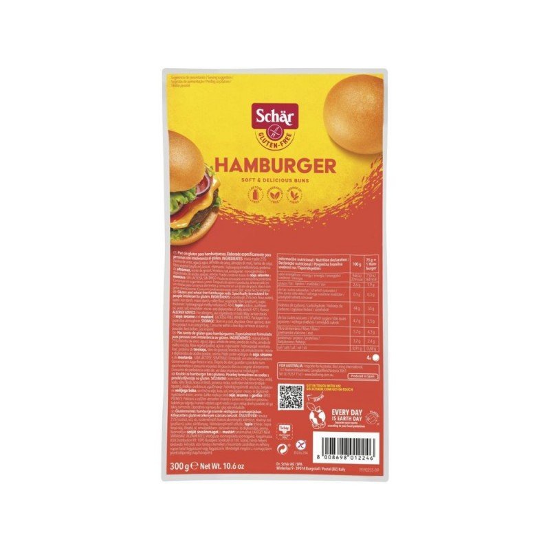 SCHAR PAN HAMBURGUER S/GLUT (4X75GR) 300GR SCHAR PAN HAMBURGUER S/GLUT (4X75GR) 300GR