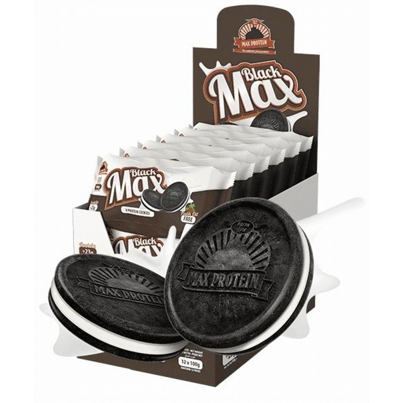 MAX PROTEIN MAX COOKIES 12*100G BLACK MAX