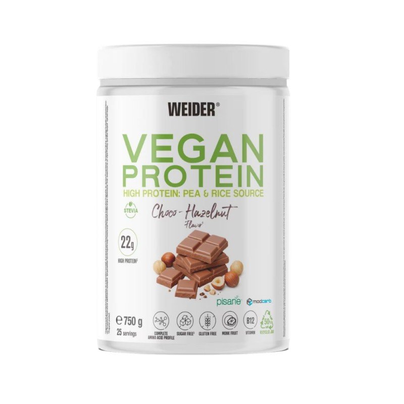 PROTEINA VEGANA CHOCO AVELLANAS 750G WEIDER PROTEINA VEGANA CHOCO AVELLANAS 750G WEIDER