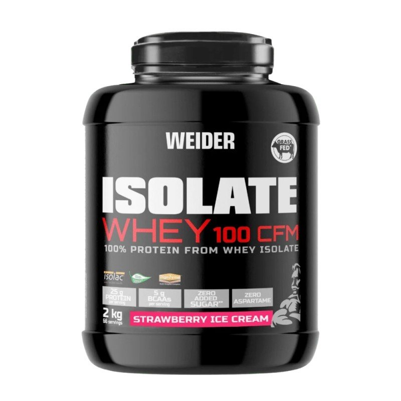 PROTEINA ISOLATE WHEY 100 CFM HELADO DE FRESA 2KG WEIDER