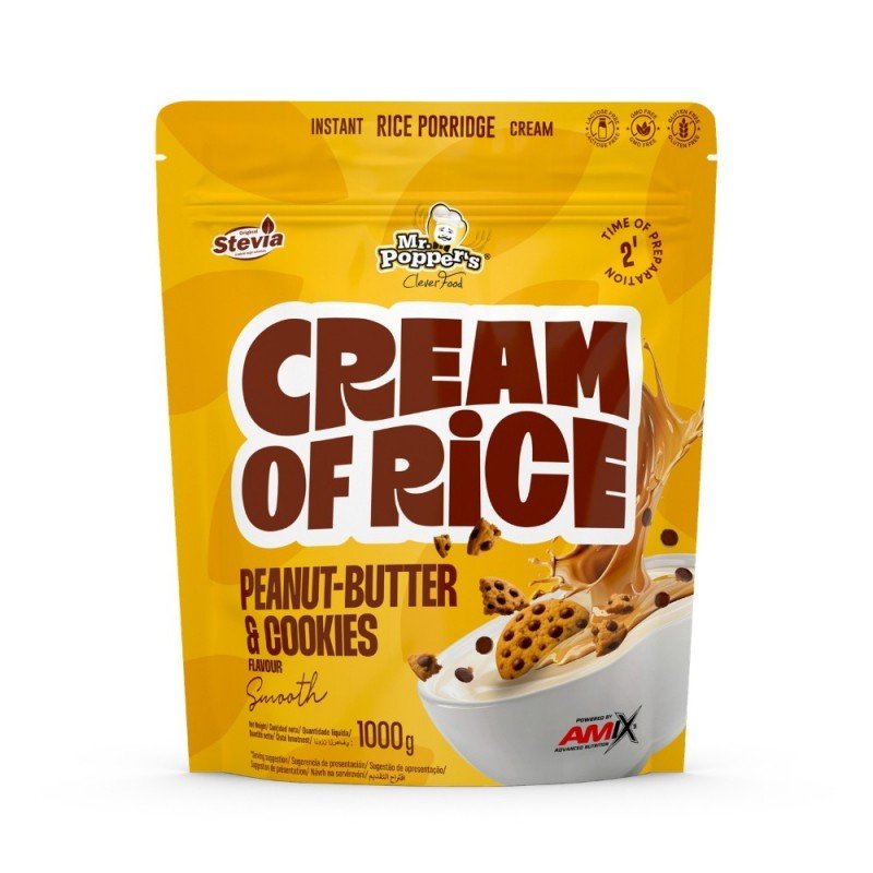 AMIX MR.POPPER CREAM OF RICE 1KG CREMA CACAHUETE AMIX MR.POPPER CREAM OF RICE 1KG CREMA CACAHUETE