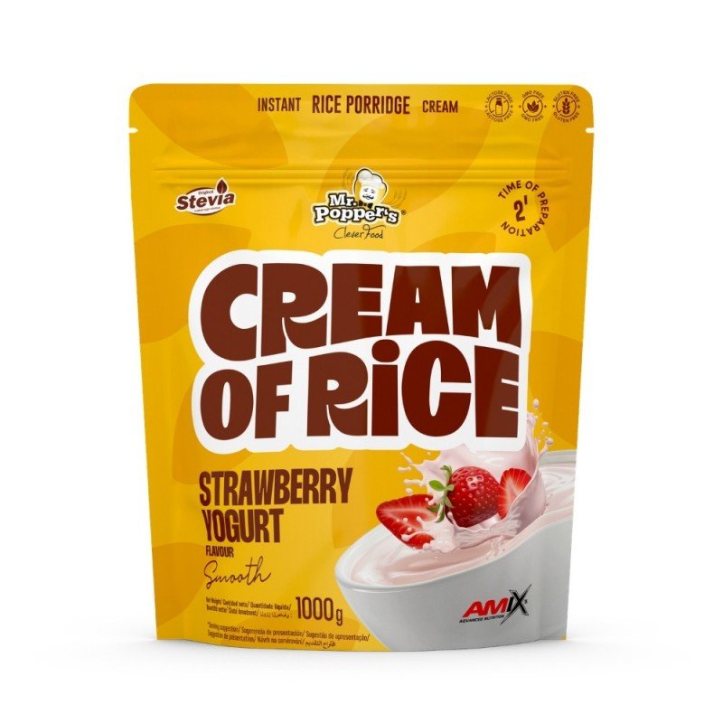 AMIX MR.POPPER CREAM OF RICE 1KG FRESA YOGURT AMIX MR.POPPER CREAM OF RICE 1KG FRESA YOGURT