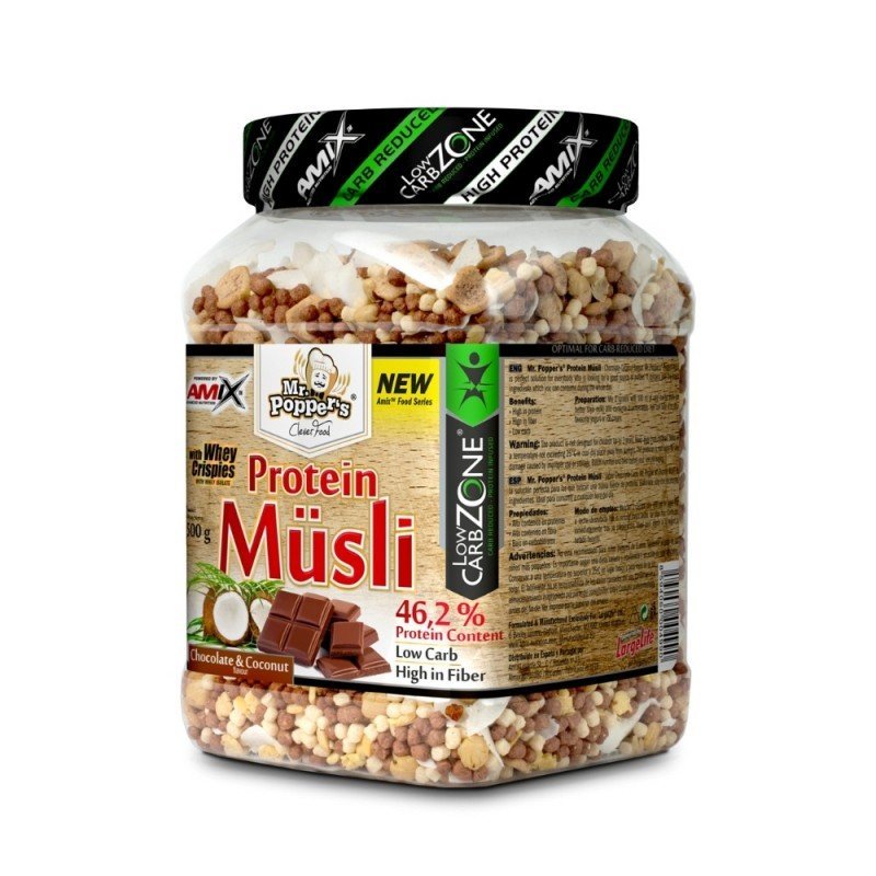 AMIX MR.POPPER PROTEIN MUESLI CHOCO COCO 500GR AMIX MR.POPPER PROTEIN MUESLI CHOCO COCO 500GR