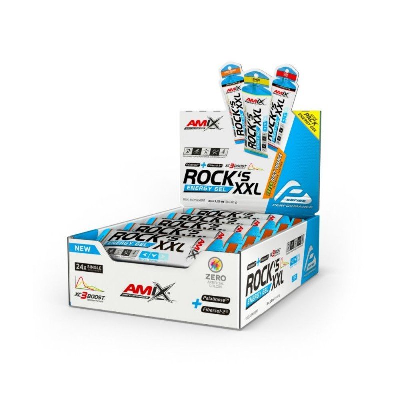 AMIX PERF GEL ROCK,S XXL S/CAFEINA 24X65G NARANJA