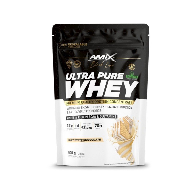 AMIX BLACK ULTRA PURE WHEY 500GR LECHE & CHOCO BCO AMIX BLACK ULTRA PURE WHEY 500GR LECHE & CHOCO BCO