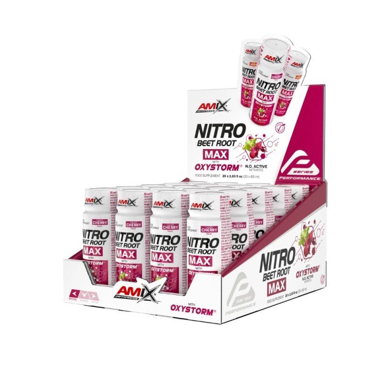 NITRO BEET ROOT MAX SHOT 20X60ML CEREZA AMIX PERFORMANCE NITRO BEET ROOT MAX SHOT 20X60ML CEREZA AMIX PERFORMANCE