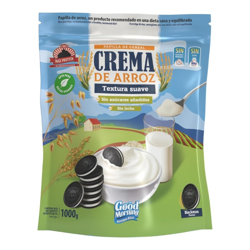 CREMA ARROZ GOOD MORNING BLACKMAX 1KG MAX PROTEIN