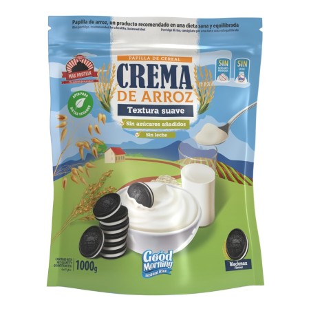 CREMA ARROZ GOOD MORNING BLACKMAX 1KG MAX PROTEIN