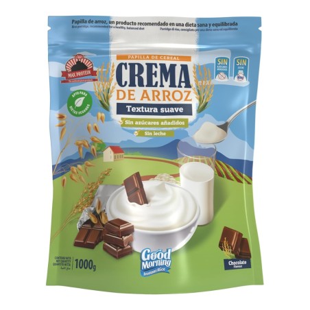 CREMA ARROZ GOOD MORNING CHOCOLATE 1KG MAX PROTEIN