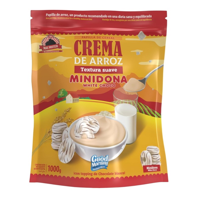 CREMA ARROZ GOOD MORNING MINIDONA WHITE 1KG MAX PROTEIN