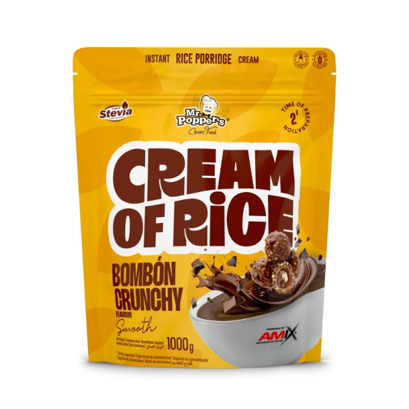 CREMA DE ARROZ BOMBON CRUNCHY 1KG AMIX MR POPPERS