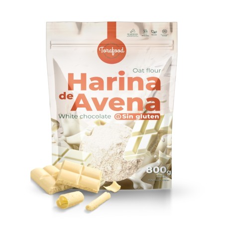 HARINA DE AVENA SIN GLUTEN CHOCOLATE BLANCO 800G TORAFOOD