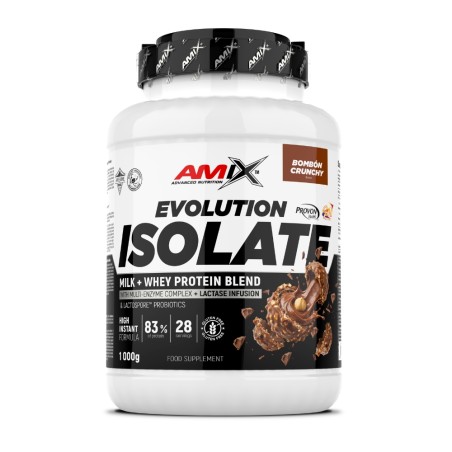 PROTEINA EVOLUTION PROTEIN ISOLATE 1KG BOMBON CRUJIENTE AMIX