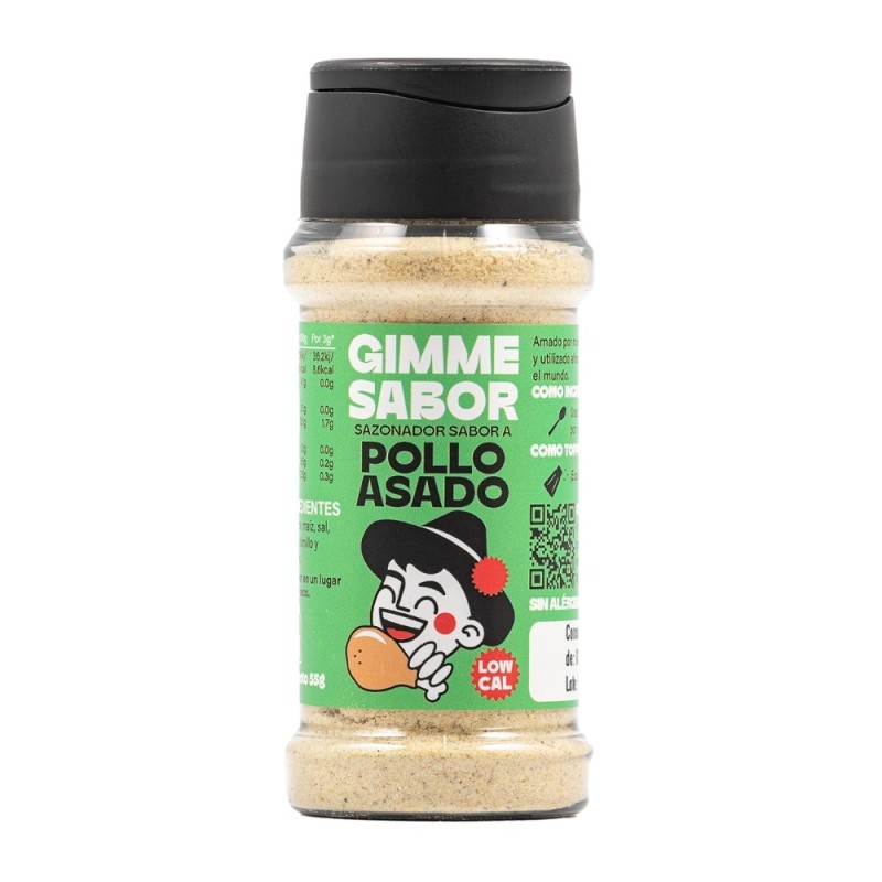 SAZONADOR VEGETAL SABOR POLLO ASADO 55G GIMME SABOR SAZONADOR VEGETAL SABOR POLLO ASADO 55G GIMME SABOR