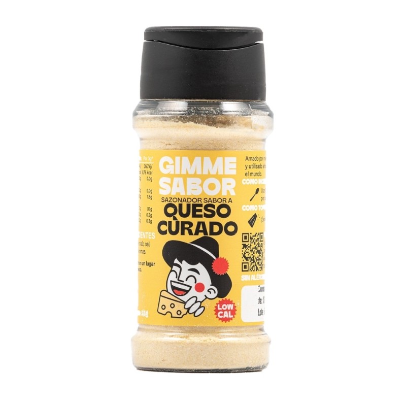SAZONADOR VEGETAL SABOR QUESO CURADO 55G GIMME SABOR SAZONADOR VEGETAL SABOR QUESO CURADO 55G GIMME SABOR