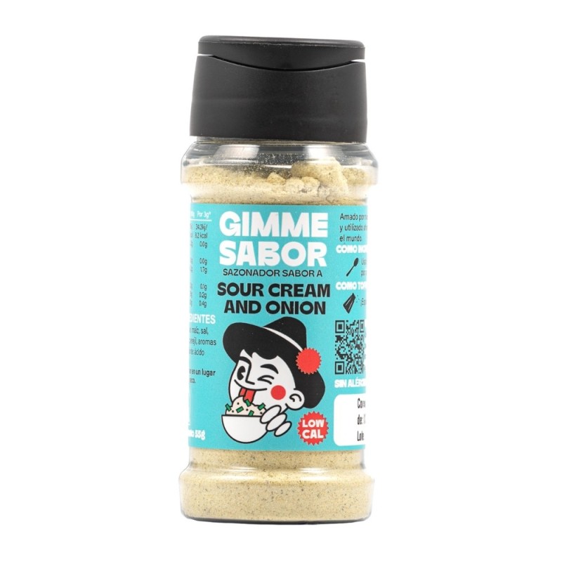 SAZONADOR VEGETAL SABOR SOUR CREAM & ONION 55G GIMME SABOR