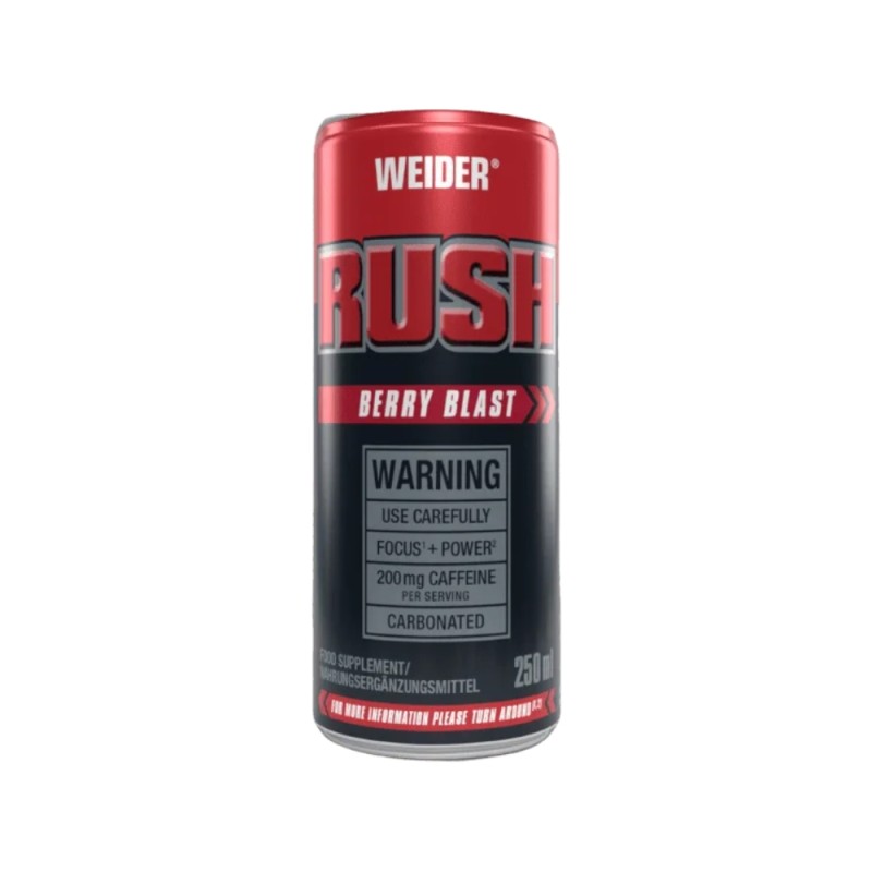BEBIDA PRE ENTRENO RUSH BERRY BLAST 250ML WEIDER