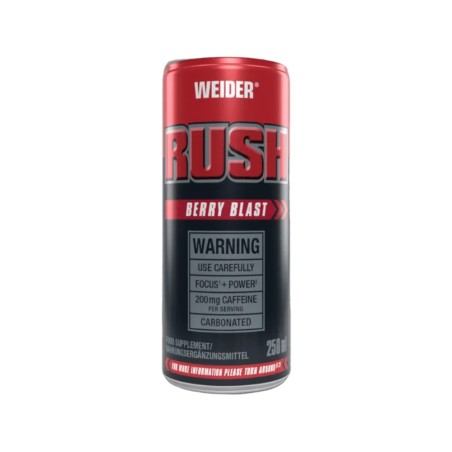 BEBIDA PRE ENTRENO RUSH BERRY BLAST 250ML WEIDER