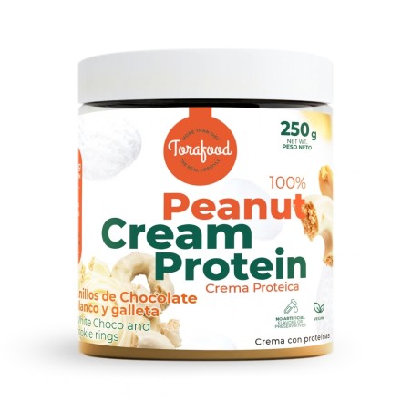 CREMA DE CACAHUETE ANILLOS CHOCOLATE BLANCO 250G TORAFOOD
