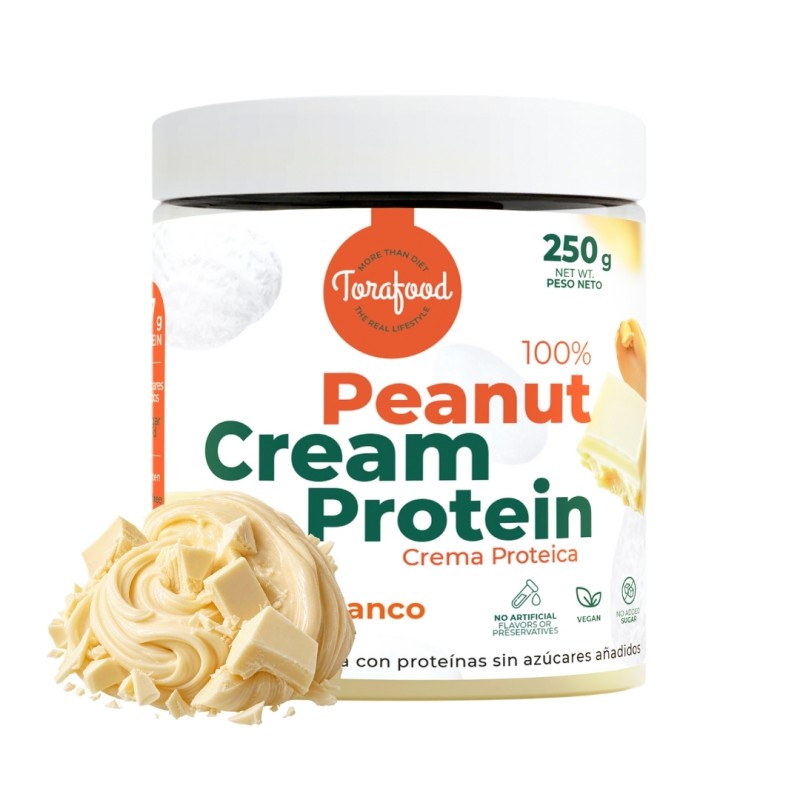 CREMA DE CACAHUETE CHOCOLATE BLANCO 250G TORAFOOD CREMA DE CACAHUETE CHOCOLATE BLANCO 250G TORAFOOD