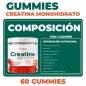 GUMMIES CREATINE SABOR FRAMBUESA 60 GOMINOLAS TORAFOOD