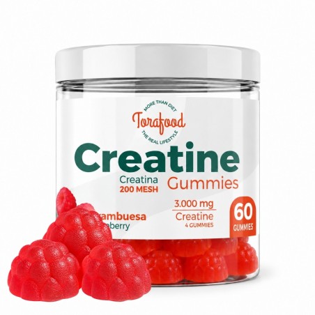 GUMMIES CREATINE SABOR FRAMBUESA 60 GOMINOLAS TORAFOOD
