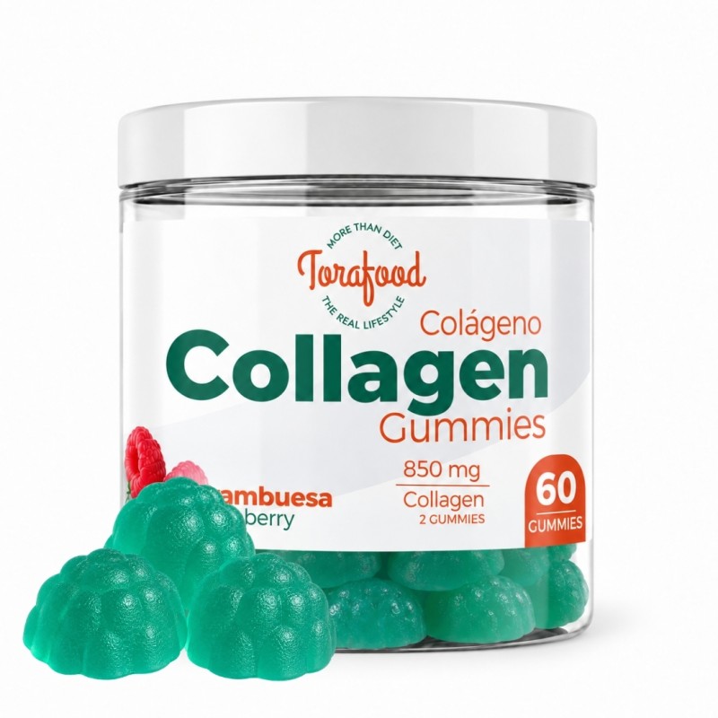 GUMMIES COLAGENO SABOR FRAMBUESA 60 GOMINOLAS TORAFOOD GUMMIES COLAGENO SABOR FRAMBUESA 60 GOMINOLAS TORAFOOD
