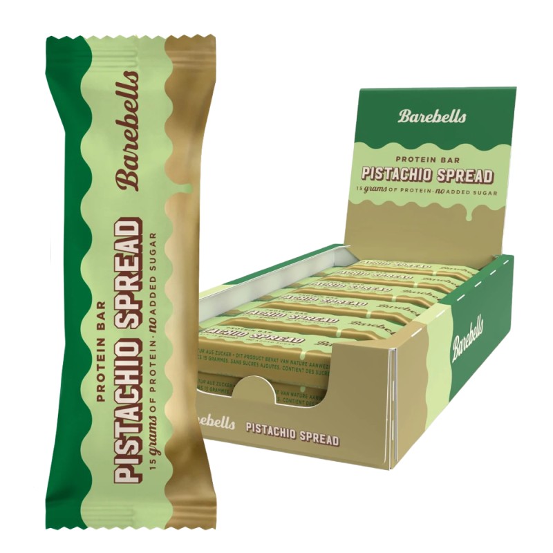 CAJA DE BARRITAS PISTACHIO SPREAD BAREBELLS CAJA DE BARRITAS PISTACHIO SPREAD BAREBELLS