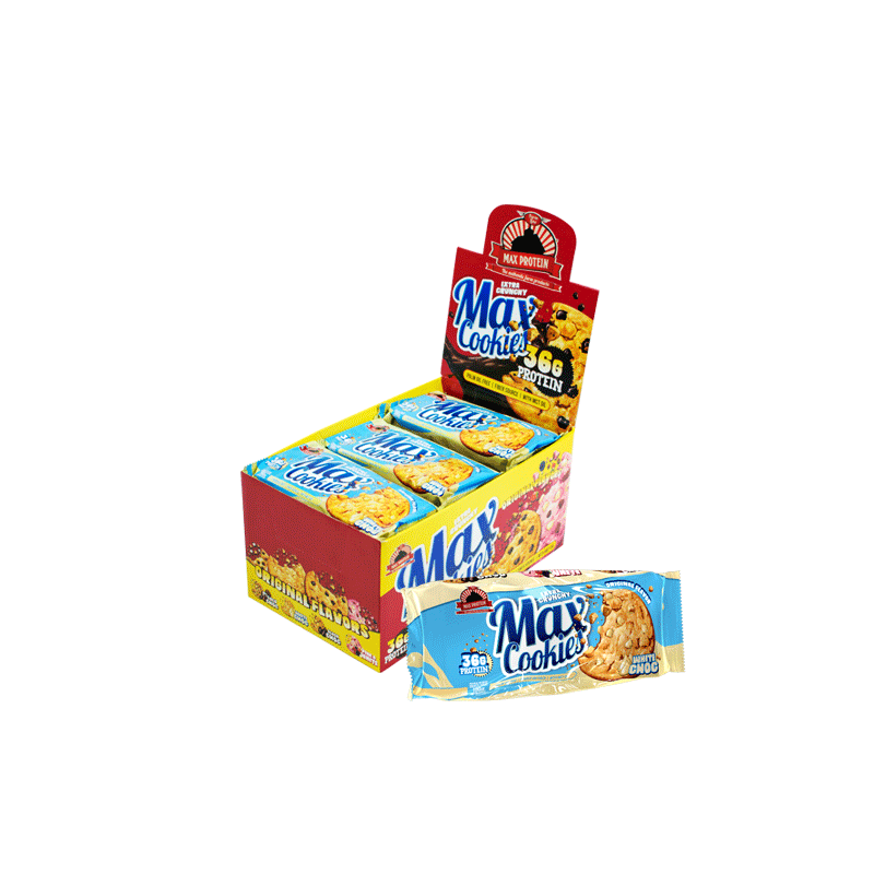 MAX PROTEIN MAX COOKIES 12*100G CHOCO BLANCO